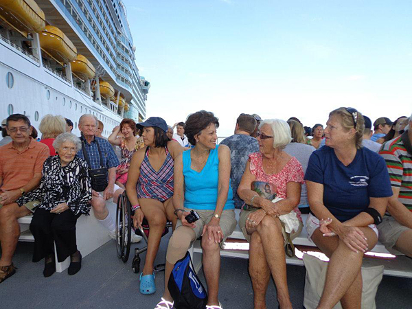 On the tender, Debra Stein Briscoe Kerper was one of the organizers for the cruise and she did an amazing job.